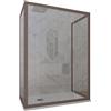 Forte Box doccia 3 lati 70x160x70 CM H 200 Vetro Trasparente Profilo Chocolate mod. Deco Trio