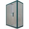 Forte Box doccia scorrevole 80x120 CM H 200 Vetro Trasparente Profilo Verde Night Watch mod. Deco Duo