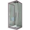Forte Box doccia 3 lati scorrevole 90x120x90 CM H 200 Vetro Trasparente Profilo Lavanda mod. Kolors Trio