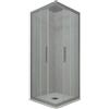 Forte Box doccia angolare scorrevole 70x90 CM H 200 Vetro Trasparente Profilo Silver mod. Kolors