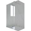 Forte Parete doccia Walk-in da 110 CM H 200 Vetro Trasparente Profilo Silver in pvc mod. Kolors
