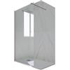 Forte Parete doccia Walk-in da 100 CM H 200 Vetro Trasparente Profilo Lavanda in pvc mod. Kolors
