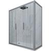 Forte Box doccia 2 ante scorrevoli 80x120 CM H 200 Vetro Trasparente Profilo Silver mod. Glam Duo