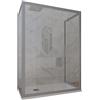 Forte Box doccia 3 lati 70x160x70 CM H 200 Vetro Trasparente Profilo Silver mod. Deco Trio