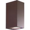 Shot Applique led da parete a doppio fascio colore corten mod. Toledo