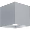 Shot Applique led quadrata da parete con fascio regolabile colore grigio marina mod. Marbella