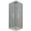 Forte Box doccia angolare scorrevole 80x90 CM H 200 Vetro Trasparente Profilo Bianco Matt mod. Kolors