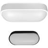Shot Plafoniera tonda led da parete e soffitto colore nero e bianco mod. Oviedo