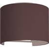 Shot Applique led da parete a doppio fascio colore corten mod. Marbella round