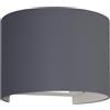 Shot Applique led da parete a doppio fascio colore antracite mod. Marbella round