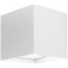 Shot Applique led da parete a doppio fascio colore bianco mod. Marbella squared
