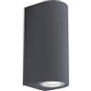 Shot Applique led da paretea doppia emissione colore antracite mod. Cordova 2