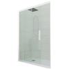 Forte Porta doccia scorrevole 140 CM H 200 Vetro Trasparente Profilo Bianco Matt mod. Deco