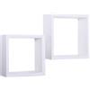 Sanitec Mensole a cubo da parete Set di 2 pz componibile colore Bianco mod. Ginevra