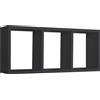 Sanitec Mensola da parete 3 scomparti colore Nero mod. Tristano