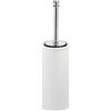 Metaform Porta scopino da terra Bianco Cromo in Ottone cromato e porcellana Mod. Impero