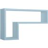 Sanitec Mensola da parete colore Blu 61x37 cm mod. Lettera