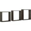 Sanitec Mensole a cubo da parete set di 3 pz componibile colore Rovero scuro mod. InCubo Slim