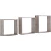 Sanitec Mensole a cubo da parete set di 3 pz componibile colore Rovere grigio mod. InCubo Slim