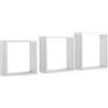 Sanitec Mensole a cubo da parete set di 3 pz componibile colore Rovere sbiancato mod. InCubo Slim