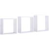Sanitec Mensole a cubo da parete set di 3 pz componibile colore Bianco mod. InCubo Slim