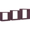 Sanitec Mensole a cubo da parete set di 3 pz componibile colore Viola mod. InCubo