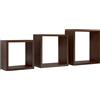 Sanitec Mensole a cubo da parete set di 3 pz componibile colore Wenge' mod. InCubo