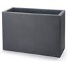 Teraplast Fioriera Rettangolare colore Antracite 60x24,5 CM H 24,5 mod. Schio Cassa