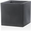 Teraplast Vaso Quadrato colore Antracite 50x50 CM H 50 mod. Schio Cubo