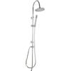 Metaform Saliscendi Doccia con soffione e doccetta Satinata in Acciaio inox e ottone spazzolato Mod. Poseidon satin