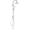 Metaform Saliscendi Doccia con soffione e doccetta Cromo in Acciaio inox e ottone cromato Mod. Zeus plus