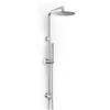 Metaform Saliscendi Doccia con soffione e doccetta Satinata in Acciaio inox e ottone spazzolato Mod. Zeus satin