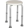 Metaform Sgabello 4 gambe Bianco in Alluminio e Resine termoplastice Mod. Safe