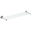 Metaform Mensola 56cm da parete Lucida in Acciaio e vetro Mod. T-Line