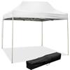 Divina Garden Gazebo richiudibile pieghevole 2 X 2 Bianco ricoperto in PVC impermeabile