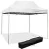 Divina Garden Gazebo richiudibile pieghevole 3 X 2 Bianco ricoperto in PVC impermeabile