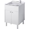 Negrari Lavatoio con mobile in PVC colore bianco 60x50 cm mod. Garden
