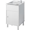 Negrari Lavatoio con mobile in PVC colore bianco 50x45 cm mod. Garden