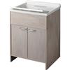 Negrari Lavatoio con mobile in PVC colore rovere 60x50 cm mod. Garden