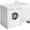 Negrari Mobile coprilavatrice con lavatoio reversibile in PVC colore bianco 109x60 cm mod. Irene