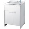 Negrari Lavatoio con mobile in PVC colore bianco 60x60 cm mod. Garden