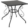 Vacchetti Tavolo in Metallo Antracite 70x70 cm 72 cm mod. New Old