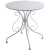 Vacchetti Tavolo in Metallo Bianco diametro 70 cm 72 cm mod. New Old