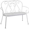 Vacchetti Panchina in Metallo Bianco 105x48 cm 90 cm mod. New Old