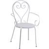 Vacchetti Poltrona in Metallo Bianco 49x48 cm 90 cm mod. New Old