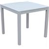 Vacchetti Tavolo in Alluminio Bianco 70x70 cm 75 cm mod. Sullivan