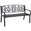Vacchetti Panchina in Metallo Antracite 124x57 cm 78 cm mod. Pavia