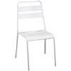 Vacchetti Sedia in Metallo Bianco 50x54 cm 87 cm mod. Rovigo