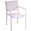 Vacchetti Poltrona in Alluminio e textilene Bianco 55x61 cm 84 cm mod. El Paso
