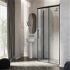 Idralite Box Doccia 80x140 CM 198 CM Vetro Trasparente 8 MM Versione Destra con EasyClean mod. Prime Bla Duo 1 Anta